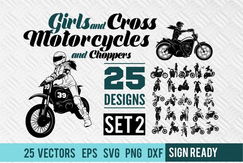 Download Girls Motorcycles SVG BUNDLE Biker girl svg-Biker chick svg | Etsy