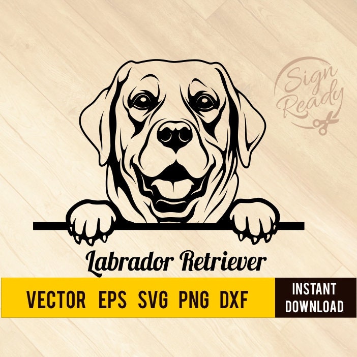 Peeking Labrador Retriever Svg DOG Clipart-Vector Art | Etsy