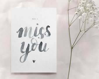Postkarte "Miss You"