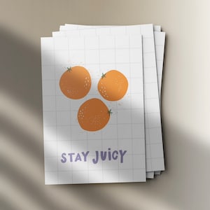postcard "Orange – stay juicy"