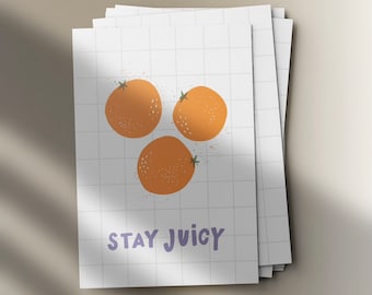 Postcard "Orange – stay juicy"