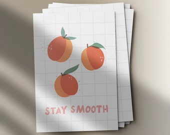 Postcard "peach – stay smooth"