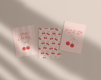 Postcard set "Chérie"