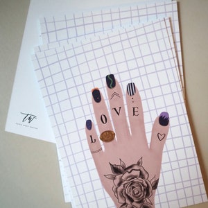 Postkarte "LOVE Tattoo"