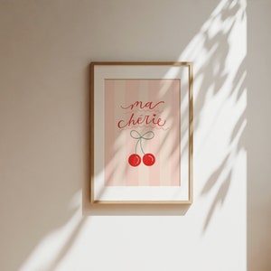 Descarga digital del cartel DIN A3 y A4 "Ma Chérie"