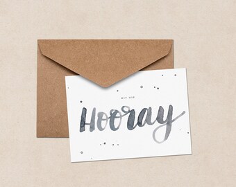 Postkarte "Hip Hip Hooray"