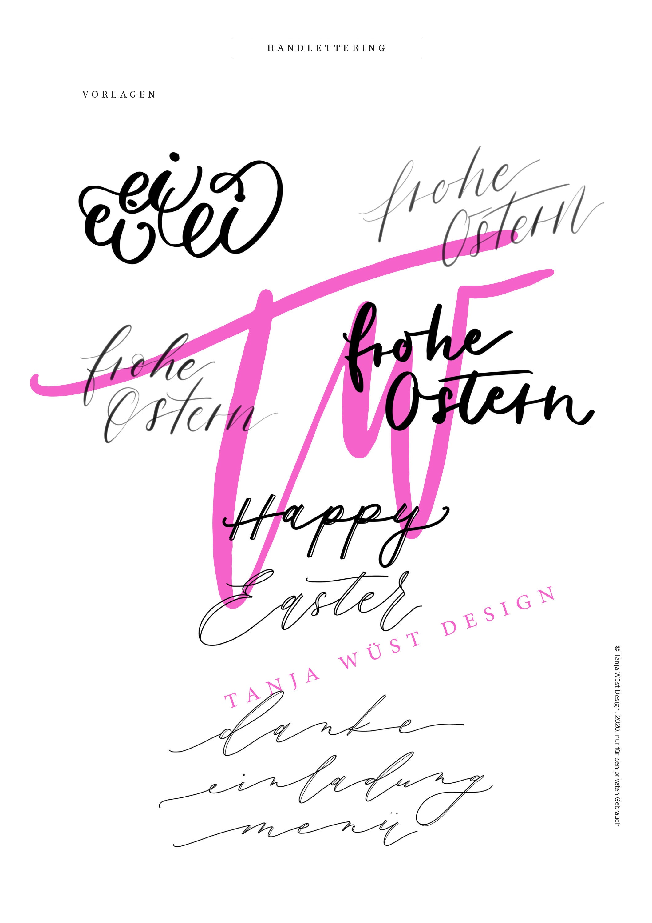 Hand Lettering Guide With Templates - Digital Download for Instant ...