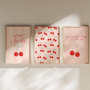Paquete de carteles 3 DIN A3 + A4 “Ma Chérie · Cherry on the Top” descarga digital