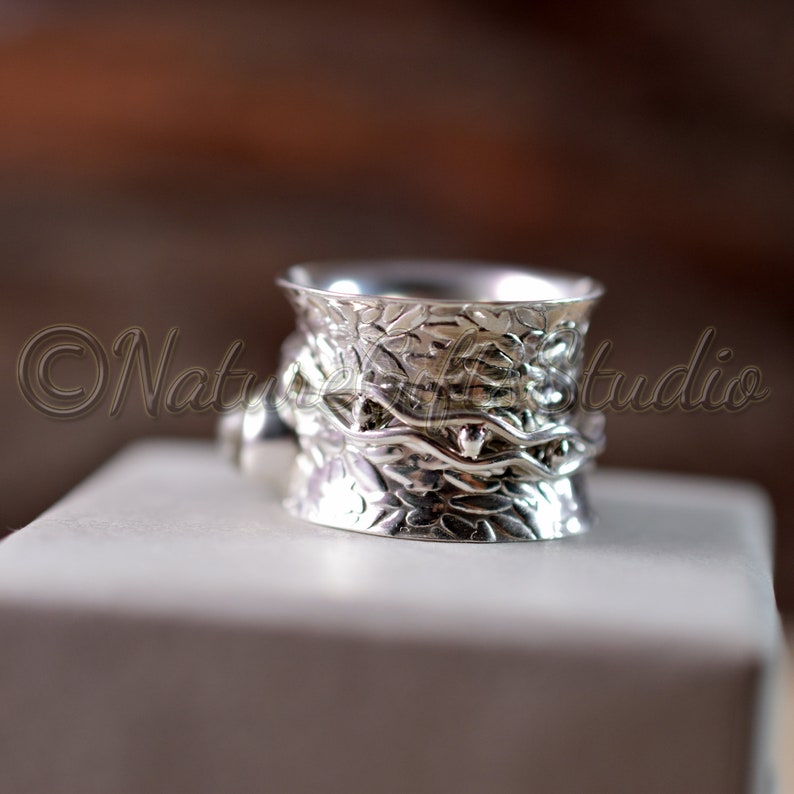 Gemstone Ring Silver jewelry Labradorite Spinner ring spinning ring Meditation ring,Fidget ring,Handmade Silver ring,Spinner band