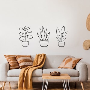 Flower Wall Decor, Home Decor, Living Room Wall Decor, Wall Art, Minimalist Flower Hanging, Wall Decor Over The Bed, Boho Home Decor