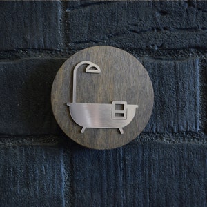 Luxury Bathroom Door Sign, Bathroom Sign,  Bathroom Decor, Cabin Sign, Wood Gift, Wood Decor