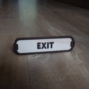 Exit Sign, Door Sign, Door Plaque, Vintage Style, Railway Style, Retro Style, Wood Gift, Wood Decor