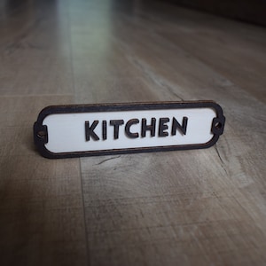 Kitchen Sign, Door Sign, Door Plaque, Vintage Style, Railway Style, Retro Style, Wood Gift, Wood Decor