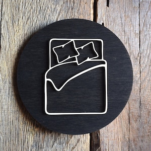 Bedroom Door Sign, Door Sign, Bedchamber Door Sign, Wood Gift, Wood Decor, Toilet Plate, Toilet Plaque, Toilets Sign, Bathroom, Cabin Sign.