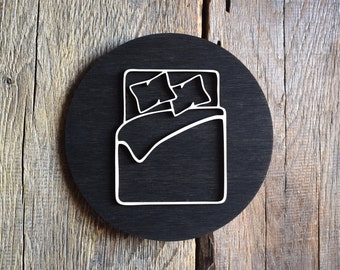 Bedroom Door Sign, Door Sign, Bedchamber Door Sign, Wood Gift, Wood Decor, Toilet Plate, Toilet Plaque, Toilets Sign, Bathroom, Cabin Sign.
