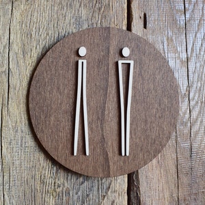 Unisex Toilet Door Sign, WC Sign, Restroom Door Sign, Toilet Decor, Toilet Plate, Toilet Plaque, Toilets Sign, Bathroom, Cabin Sign