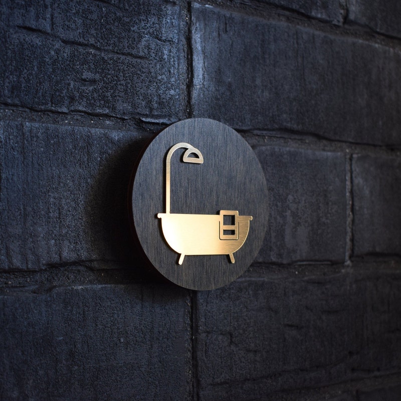 Bathroom Door Signs - Etsy