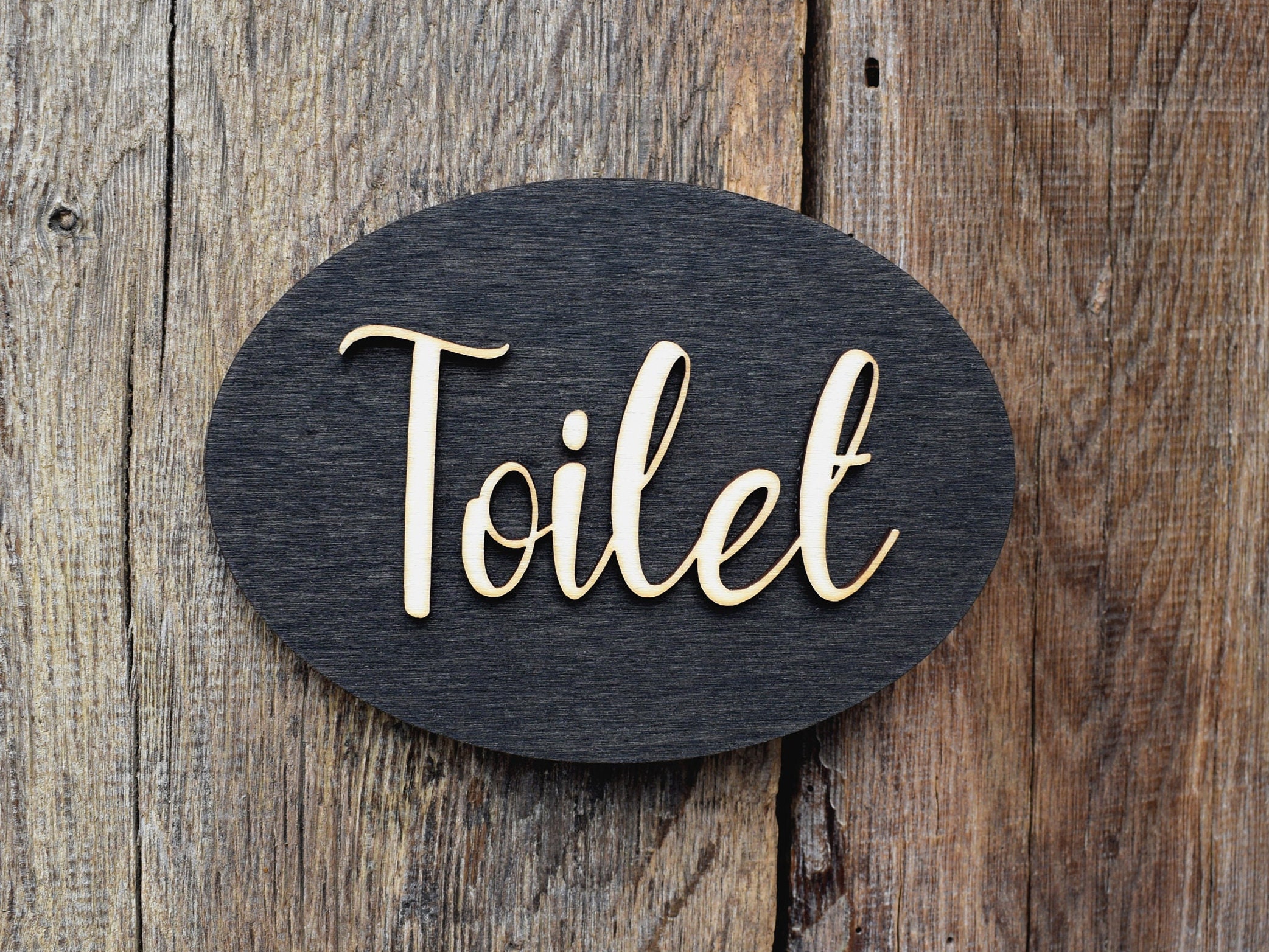 Unisex Toilet Door Sign WC Sign Restroom Door Sign Toilet Etsy