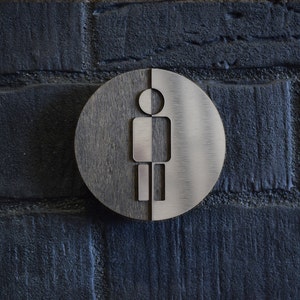 Luxury Men Toilet Door Sign, WC Sign, Restroom Door Sign, Toilet Decor, Toilet Plate, Toilet Plaque, Toilets Sign, Bathroom, Toilet