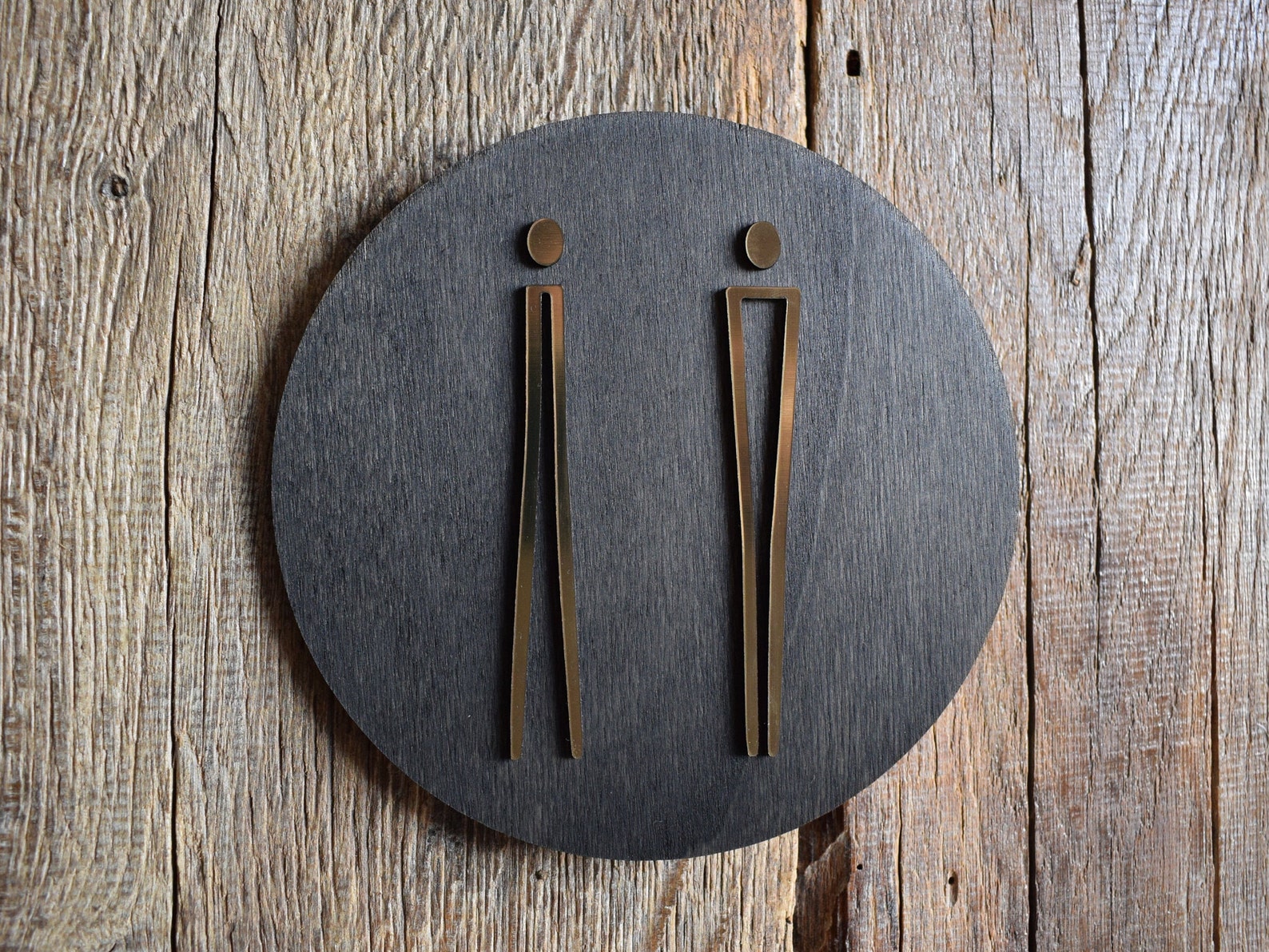 Unisex Toilet Door Sign, WC Sign, Restroom Door Sign, Toilet Decor ...