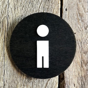 Top Luxury Men Toilet Door Sign, WC Sign, Restroom Door Sign, Toilet Decor, Toilet Plate, Toilet Plaque, Toilets Sign, Bathroom, Toilet