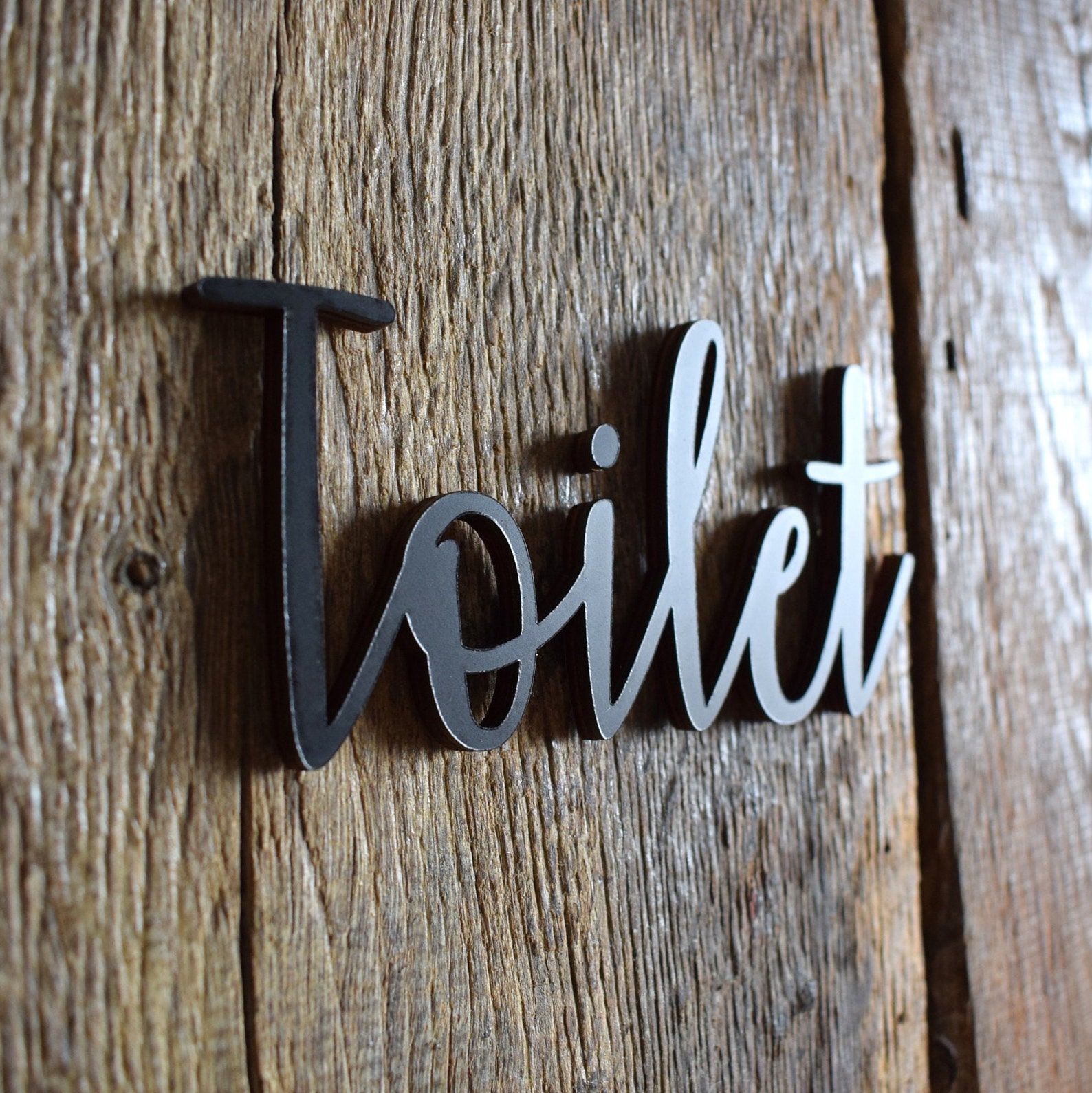 Unisex Toilet Door Sign, WC Sign, Restroom Door Sign, Toilet Decor ...