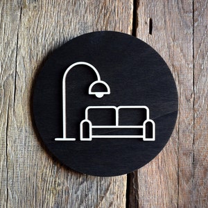 Living Room Door Sign, Living Room Sign, Living Room Decor, Cabin Sign, Wood Gift, Wood Decor , Bathroom Door Sign.