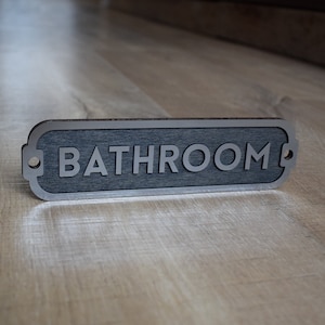 Luxus Badezimmer Schild, Türschild, Türschild, Vintage Stil, Eisenbahnstil, Retro-Stil, Holz Geschenk, Holzdekor