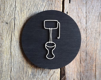 Unisex Toilet Door Sign, WC Sign, Restroom Door Sign, Toilet Decor, Toilet Plate, Toilet Plaque, Toilets Sign, Bathroom, Cabin Sign.