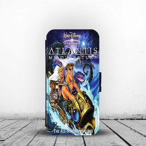 Wallet Phone Cover with Card Slots, Personalised Phone Case for iPhone and Samsung, Nostalgic Atlantis the lost empire
