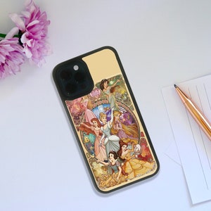 Stylish Rubber Phone Case, Custom Snapback Phone Cover, Personalised Gift for her, Disney Princess
