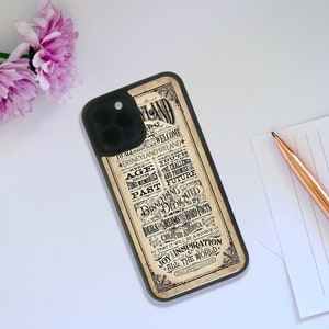 Custodia in gomma elegante per telefono, cover snapback personalizzata per telefono, regalo personalizzato, cartello di benvenuto Disney Vintage Disneyland