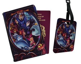 Personalised Passport Cover, Custom Luggage Tag, Travel Accessory Gift, Custom Disney Gift, Disney Super Villains - Add your name!