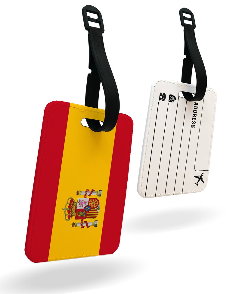 Personalised Passport Cover, Customised Luggage tag, Travel Gift Set, Travel Gift, Wanderlust, Flag, Spain All Countries Available image 3