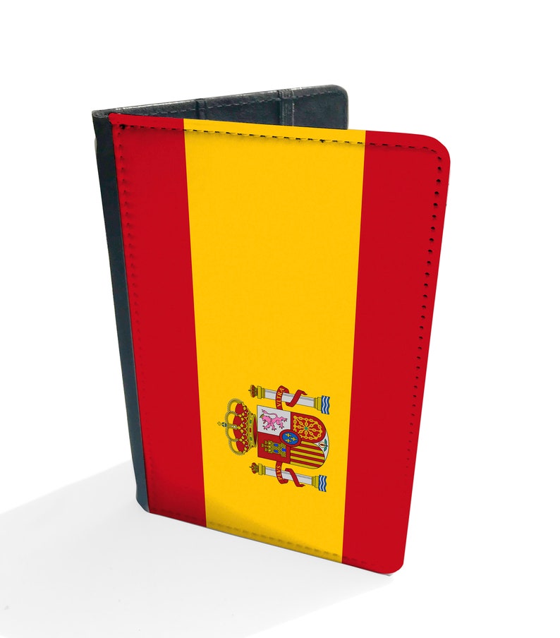 Personalised Passport Cover, Customised Luggage tag, Travel Gift Set, Travel Gift, Wanderlust, Flag, Spain All Countries Available image 4