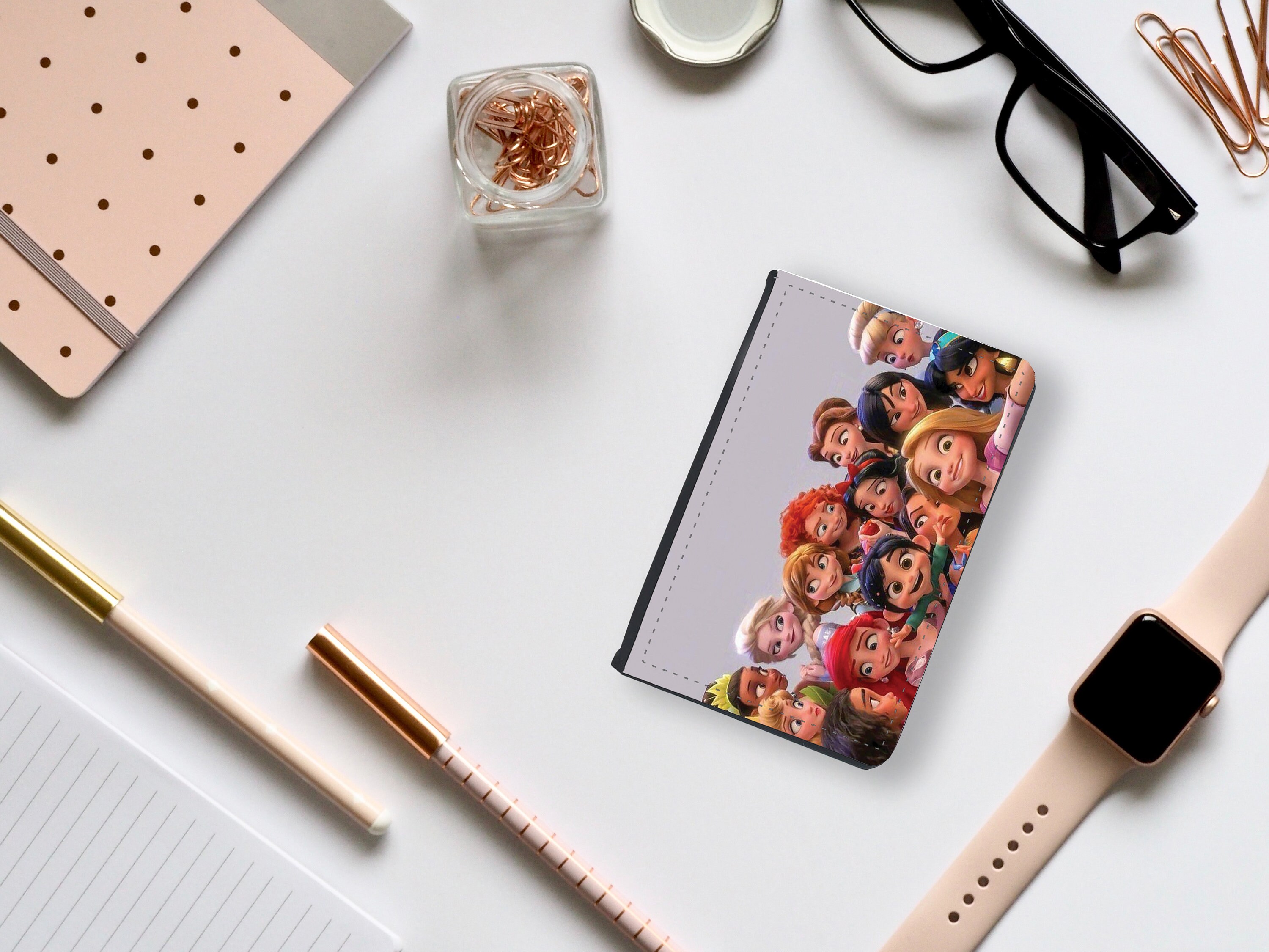 Discover Personalised Passport Cover,   Disney Travel Gift Set, First Trip, Disney Princess, Gift for her