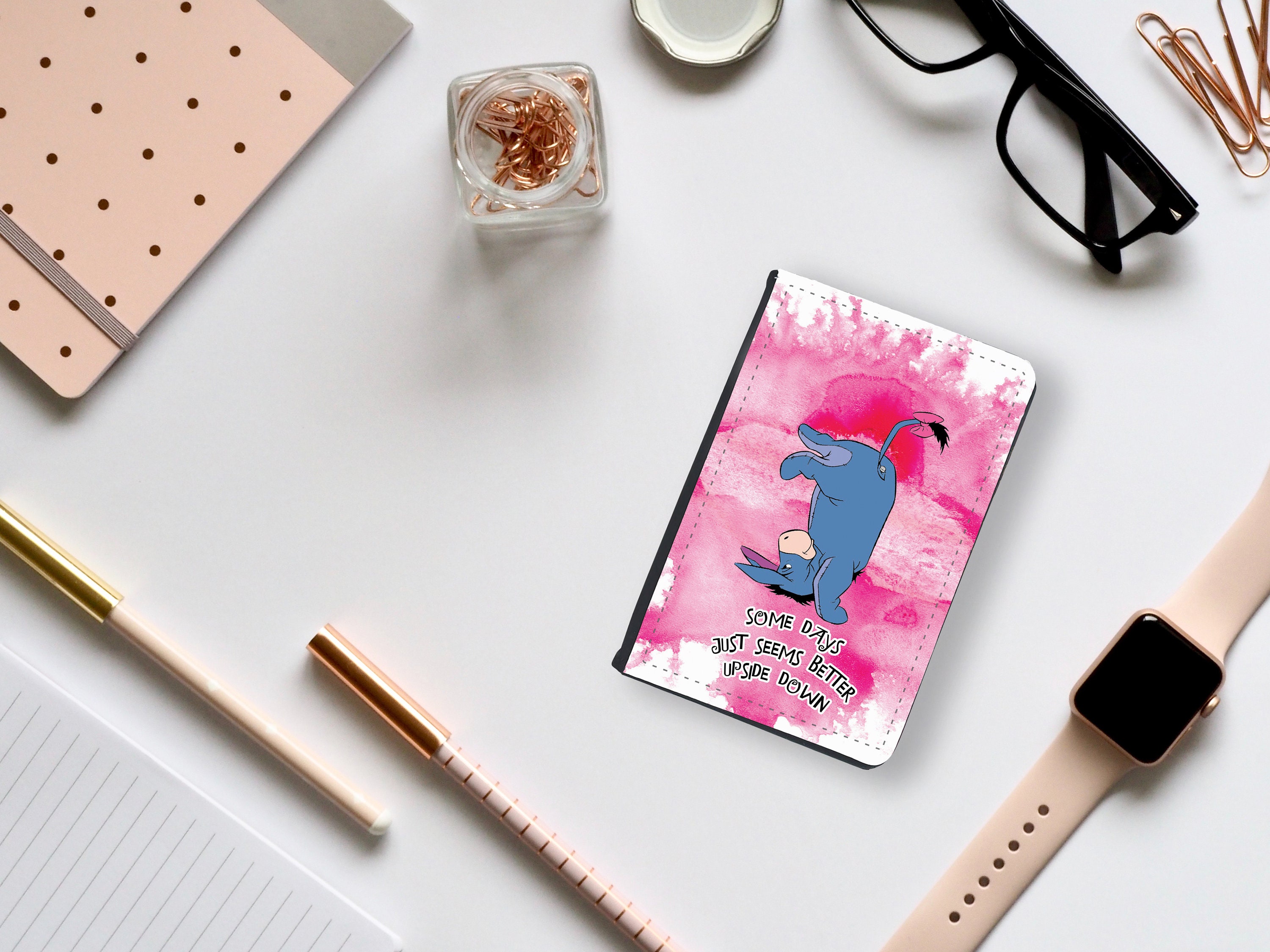Discover Disney Winnie The Pooh, Quote, Cute Eeyore Passport Cover