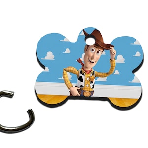 Personalised Pet Tag for Dogs, Dog Tags, Dogs Essential, Dog Collar, Dog Collar Tag, Dog ID Tag, Disney Toy Story Woody