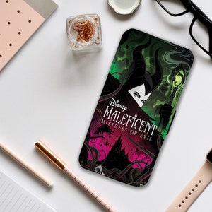 Brieftasche Handyhülle mit Karteneinsätzen, Personalisierte Leder Handyhülle, Benutzerdefinierte Handyhülle, Disney Maleficent, Herrin des Bösen