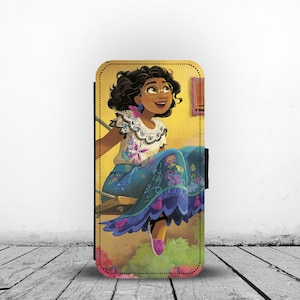 Capa de celular tipo carteira com compartimentos para cartões, capa de celular personalizada da Disney, capa de celular personalizada, presente para ela, capa Encanto - adicione seu nome!