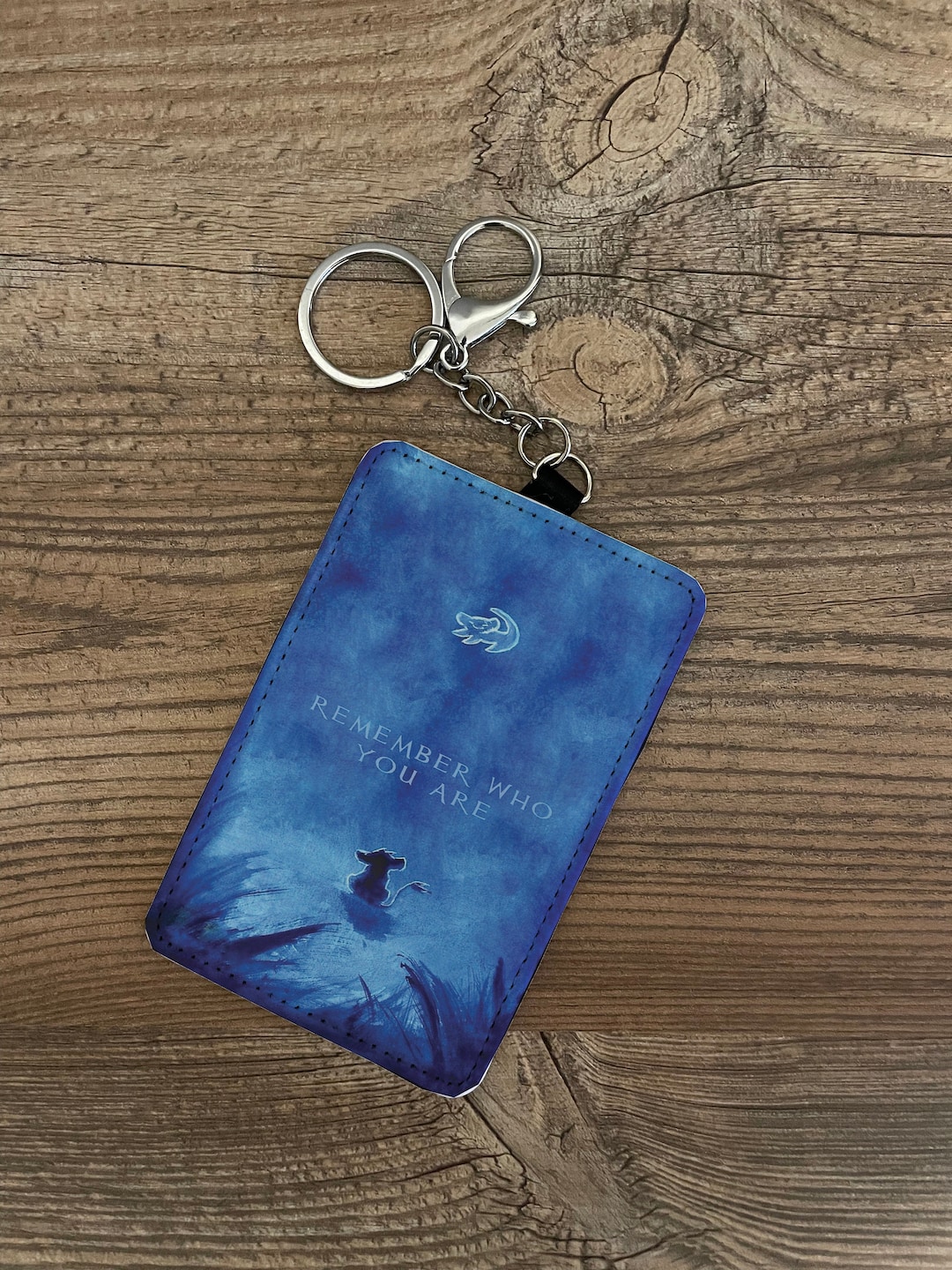 Personalised Faux Leather ID Cardholder, Key Ring, Lanyard Holder, USB Stick Holder, Disney Lion