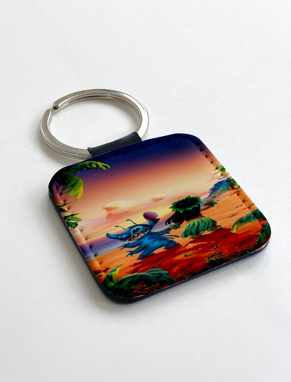 Keychain - Rectangle - Piglet - Leather Keychain - Rectangle - Piglet - Leather