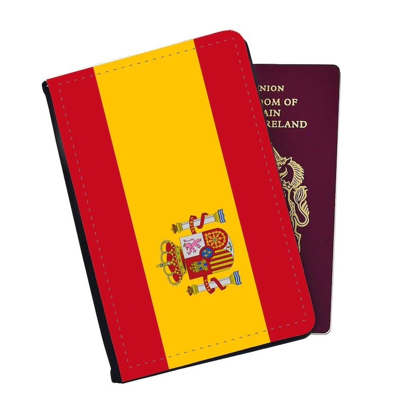 Personalised Passport Cover, Customised Luggage tag, Travel Gift Set, Travel Gift, Wanderlust, Flag, Spain All Countries Available image 5