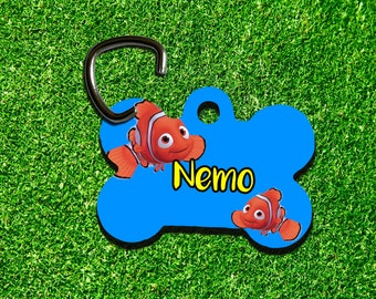 Personalised Pet Tag for Dogs, Dog Tags, Dogs Essential, Dog Collar, Dog Collar Tag, Dog ID Tag, Finding Nemo, Disney Nemo