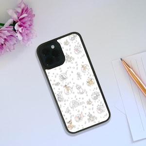 Stylish Rubber Phone Case, Custom Snapback Phone Cover, Personalised Gift, Cute Bambi, Aristocats, Lion King, 101 Dalmatians