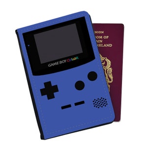 Personalised Passport Cover, Customised Luggage Tag, Travel Accessories Set, Gameboy Console, Gift for Gamer Add your name image 5