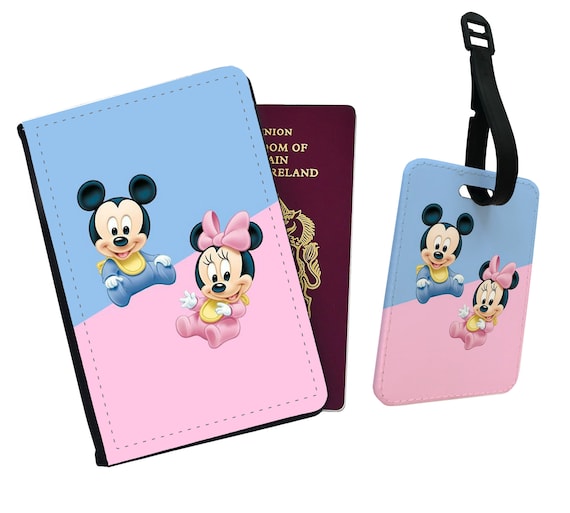 Disney Micky MousePersonalised Passport Wallet Cover Custom Name Quote Gift 
