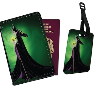 Gepersonaliseerde paspoorthoes en bagagelabel Disney Maleficent Gift Adventure
