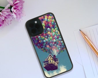 Stylish Rubber Phone Case, Custom Snapback Phone Cover, Personalised Gift, Disney Up, Adventure is out there, Carl and Russell