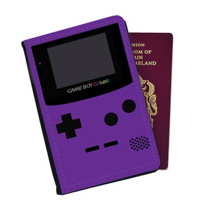 Personalised Passport Cover, Customised Luggage Tag, Travel Accessories Set, Gameboy Console, Gift for Gamer Add your name image 7